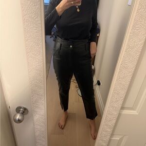 Blank NYC Dark green Faux Leather Pants